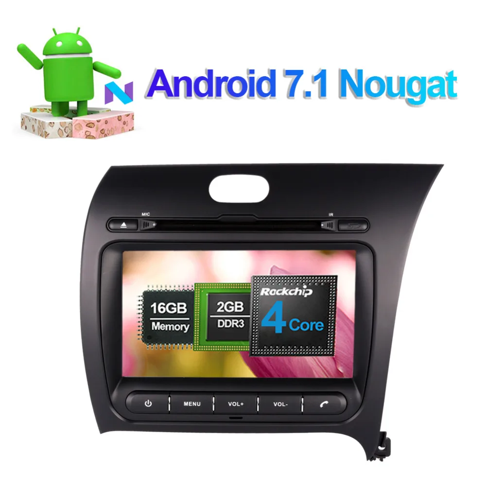 Top 8 Inch Android 8.0 Octa Core 4GB RAM Car CD DVD Multimedia Player For Kia Cerato K3 Forte 2013- Right Hand Driving Radio Stereo 1