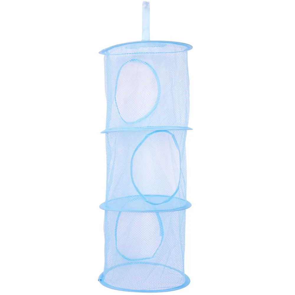 Hanging storage net organizer 3 layer bag bedroom door Wall closet