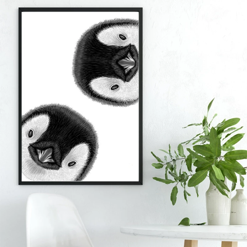 BD08 You Are So Loved Watercolour Penguin Nursery Kids Room Print Home Wall Art