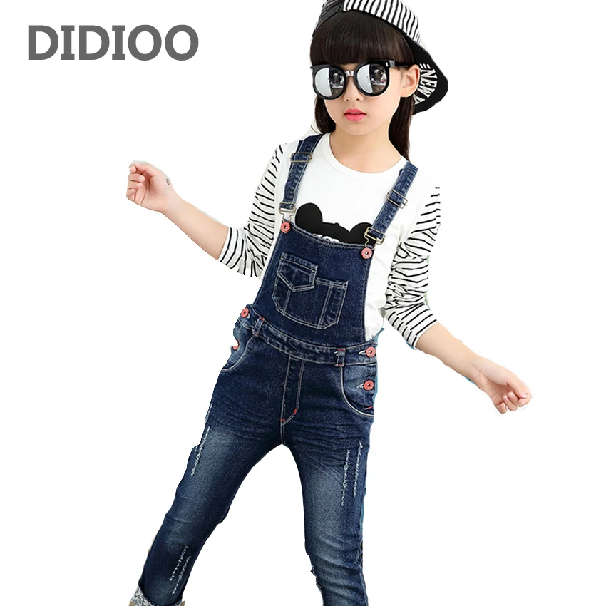Girls Jeans Pants Autumn Kids Denim Overalls for Girls Jumpsuit Children Trousers Girls Suspenders Pants 4 8 9 12 Years Overalls Girls Jeans Pants Autumn Kids Denim Overalls for Girls Jumpsuit Children Trousers Girls Suspenders Pants 4 8 9 12 Years Overalls