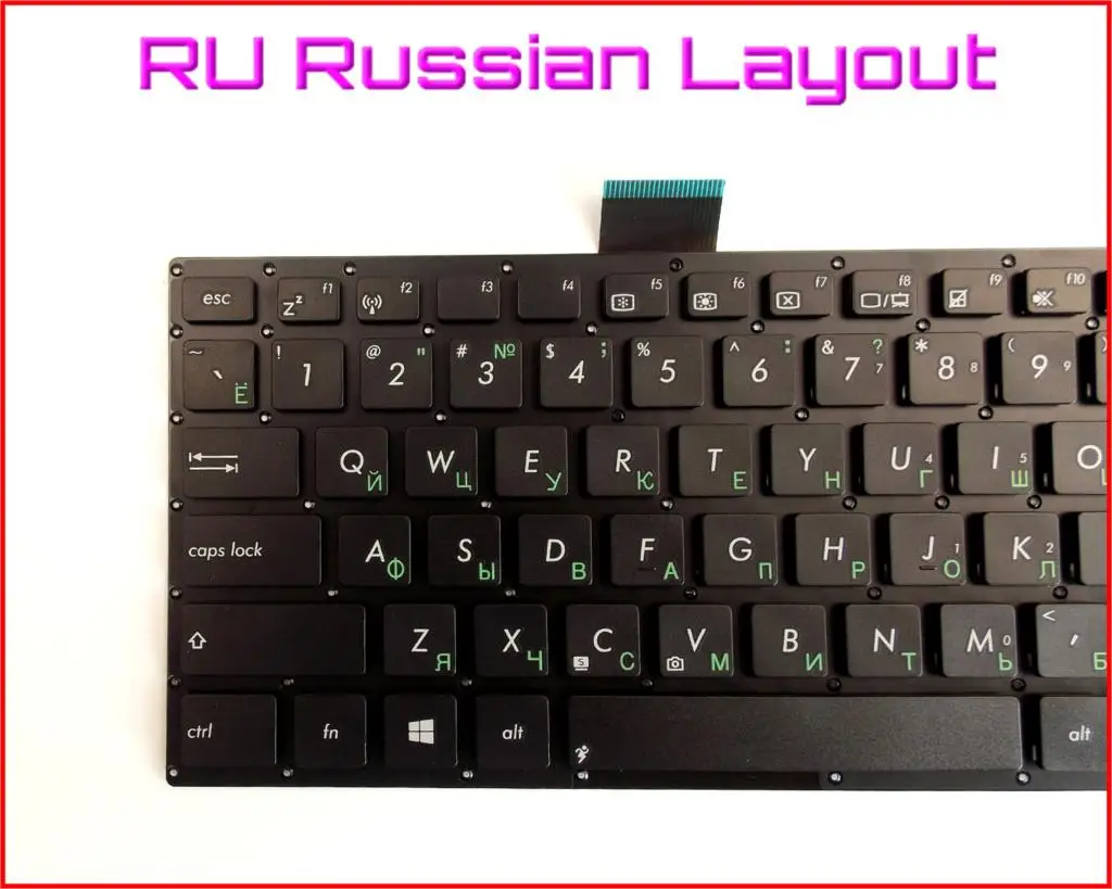 New Keyboard RU Russian Version for ASUS VivoBook S400 S400C S400CA S400E AEXJ7U01110 Laptop No Frame