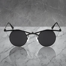 Модные хипстерские готические стимпанк вампирские мужские солнцезащитные очки, металлические UV400 винтажные солнцезащитные очки, мужские очки, очки PL1075