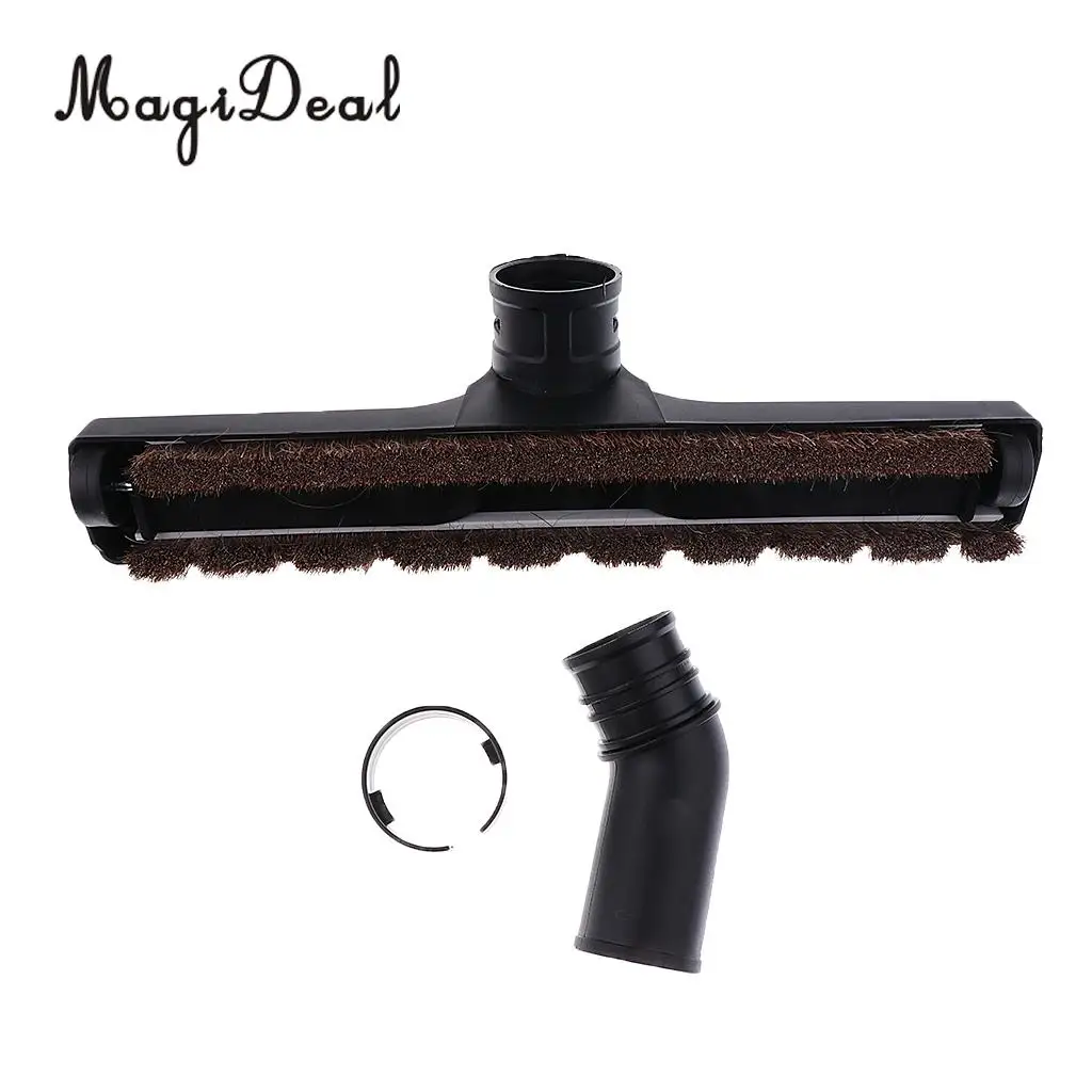  2PCS 32mm/1.25'' Dia. Wheeled Vacuum Cleaner Floor Brushes Carpet Timber Wood Hard Floor Tool Horsehair Brush Head