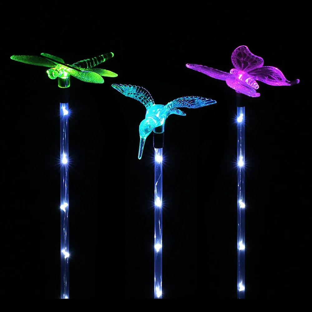 3PC Solar Lights Outdoor Multi color Changing LED ...