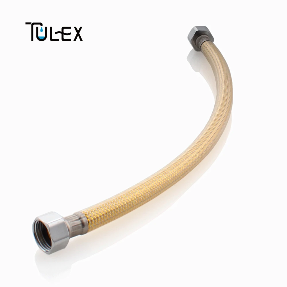 TULEX Golden Faucet Plumbing Hose 400/500/600MM Angle Valve Connector