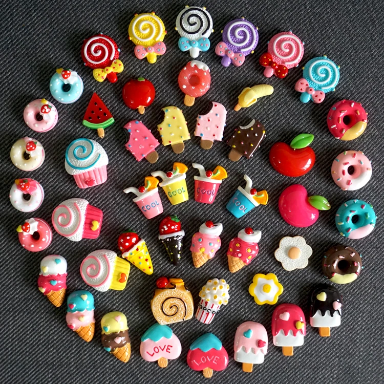 Красочные полимерные пончики с мультяшным дизайном, магниты на холодильник для мороженого, обучающие игрушки для детей, подарки, Рождественский Декор