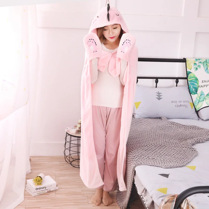 

Kawaii Dragon dinosaur Plush toy shawl cloak soft Small animals Blanket cosplay High quality exquisite gifts birthday present