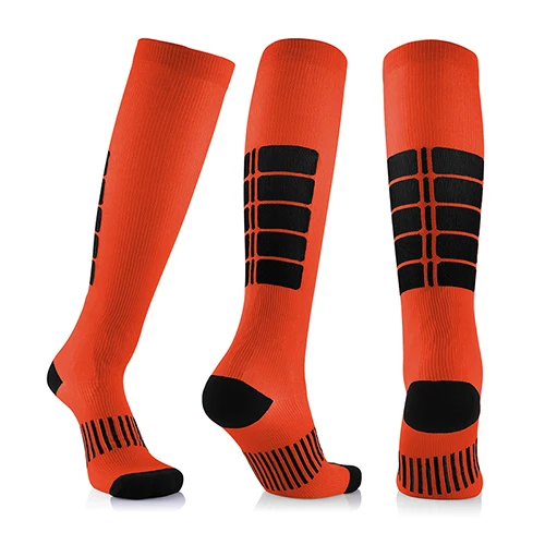 Fancyteck 3 пары Компрессионные носки унисекс с защитой от усталости медицинский препарат против варикозного расшрения вен боли в ногах гольфы - Цвет: 3 pairs(orange)