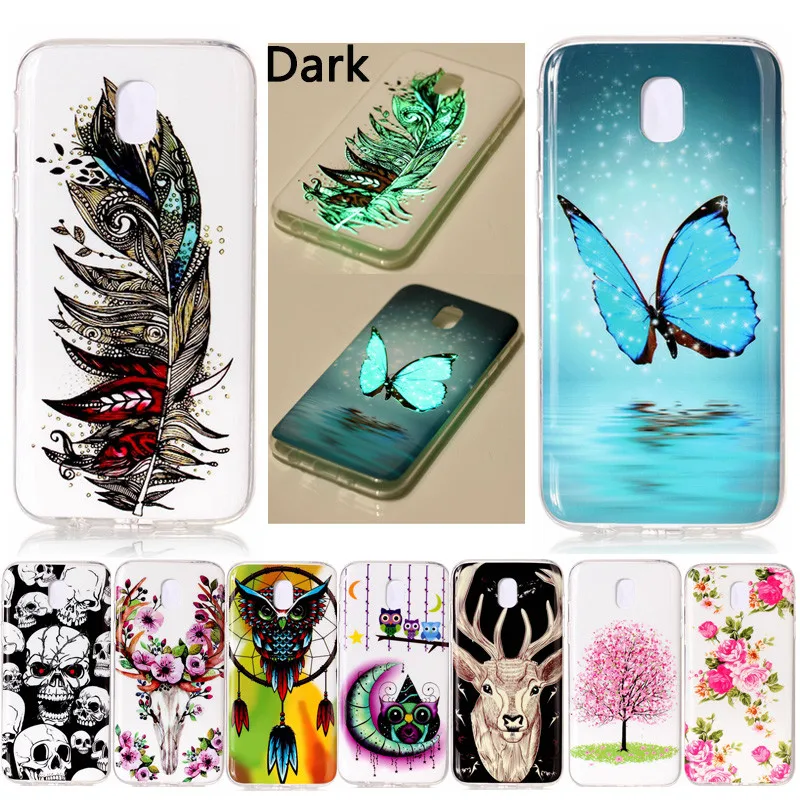 

For Samsung J7 2017 Case Cartoon Soft Silicone TPU Back Cover Case for Samsung Galaxy J7 2017 J720 Luxury Luminous Phone Cases