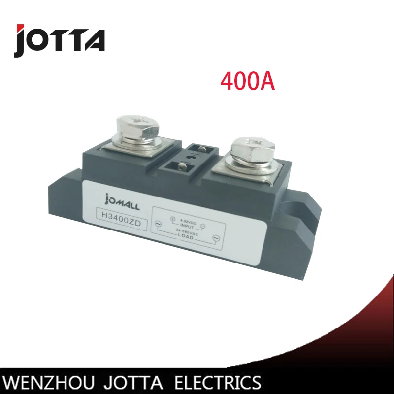 400A Industrial SSR Single-phase Input 4-32VDC;Output 24-680VAC solid state relay 400a