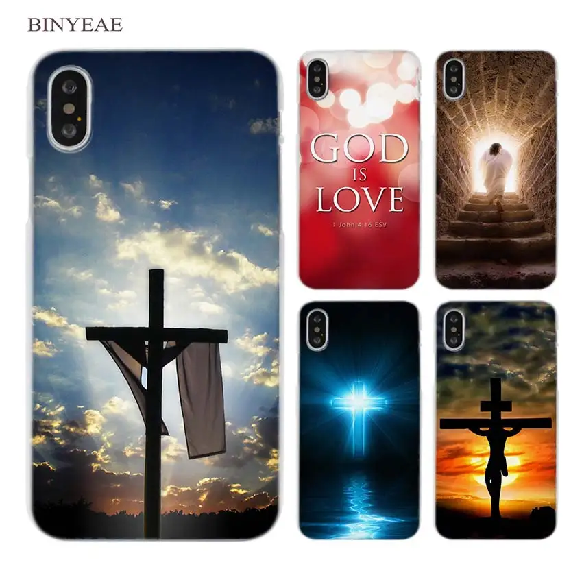 BINYEAE Christian Jesus Bible Verse Clear Cell Phone Case Cover for