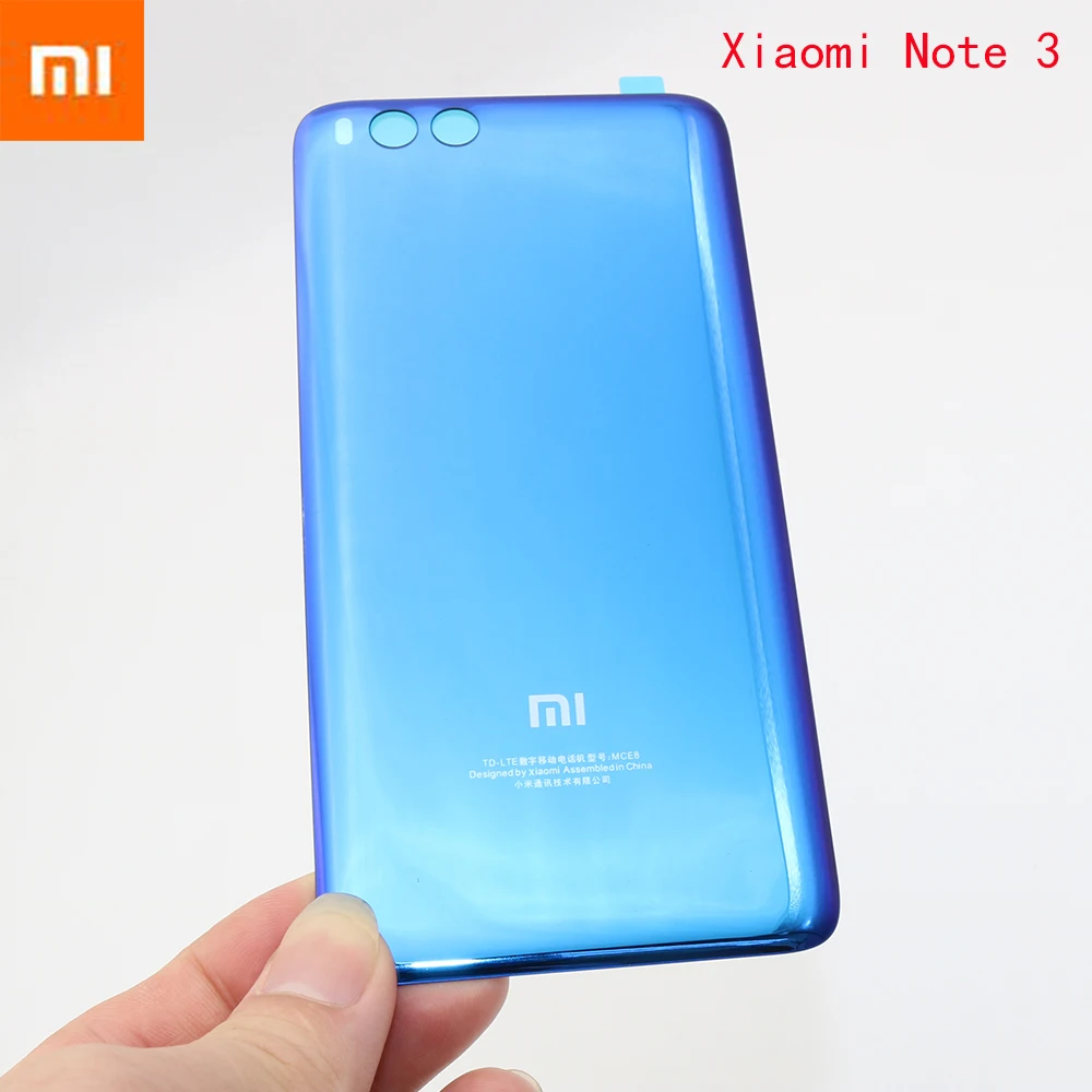 

100% Original 3D Glass Smooth Skin Housing Cover for XIAOMI MI Note 3 , Battery Back Door Hard case With Replacement