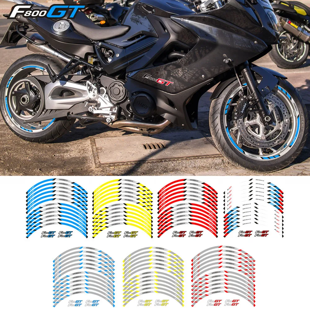 Motorcycle wheel decals stickers rim stripe front rear wheels For BMW