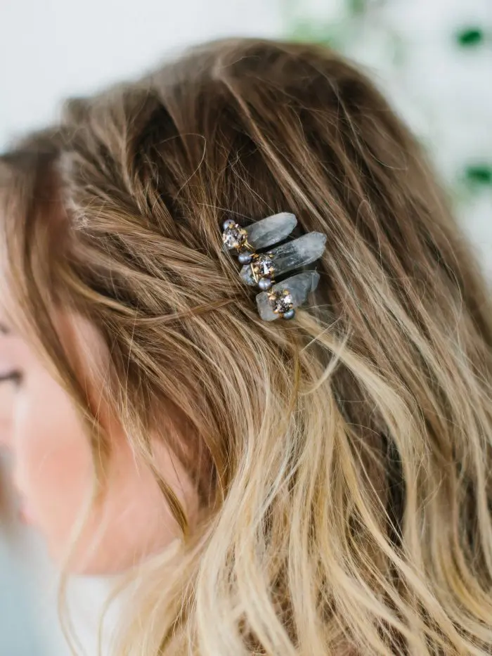 

Smokey Quartz Edgy Bohemian Bridal Comb 2019 Spring Summer New Trends Forecast