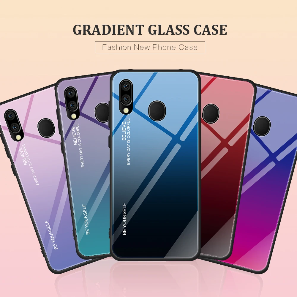 Чехол из закаленного стекла для Samsung Galaxy M20 M10 A30 A50 A60 мягкая силиконовая рамка с