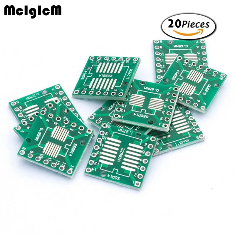 

1000 pcs TSSOP14 SSOP14 SOP14 SMD to DIP14 IC Adapter Converter Socket Board Module Adapters Plate 0.65mm 1.27mm Integrated