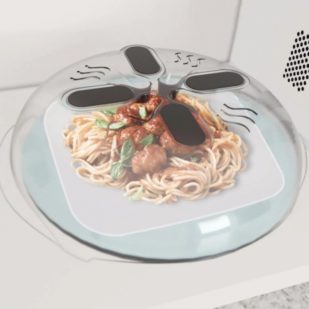 

Magnet Food Splatter Guard Microwave Hover Anti-Sputtering Cover With Steam Vents Magnetic Splatter Lid Heat Resistant