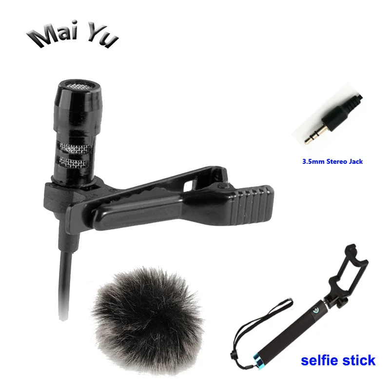 

Professional Lavalier Computer Microphone Condenser Mini Camera Microfone 3.5mm Stereo Jack for Recording Noise Canceling