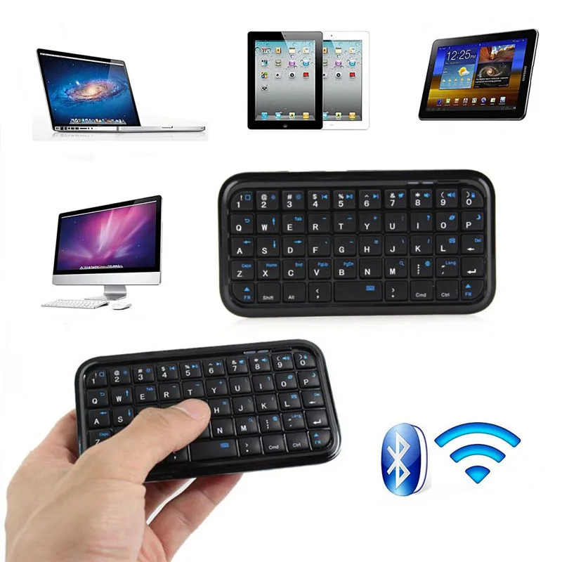 Wireless Mini Keyboard Rechargeable Bluetooth Keyboards for Tablet PS4