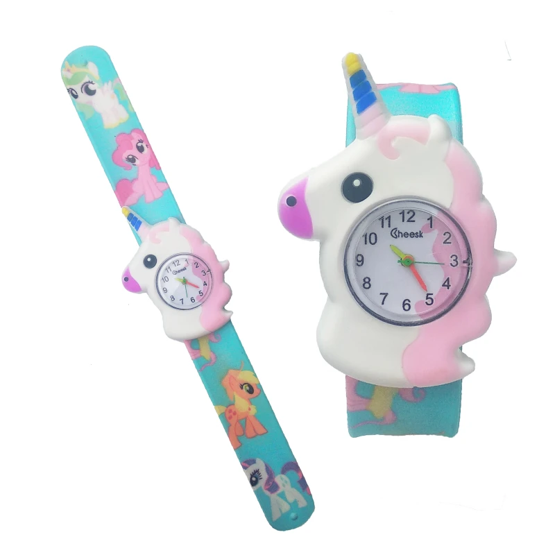 Новые детские часы с мультяшным единорогом для мальчиков и девочек, цифровые часы с пони, детские игрушки, потрепанные наручные часы, подарок на день рождения, часы