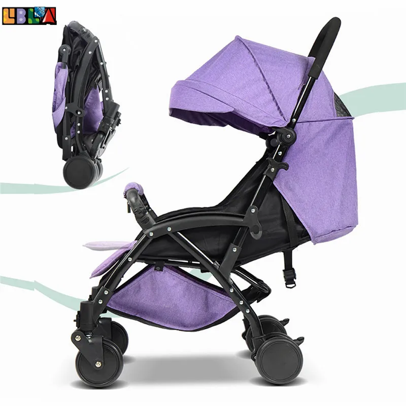 

LBLA Lightweight Baby Toddler Stroller Portable Fast-Fold Strollers Sit Lie High Landscape Umbrella Baby Trolley Summer Winter
