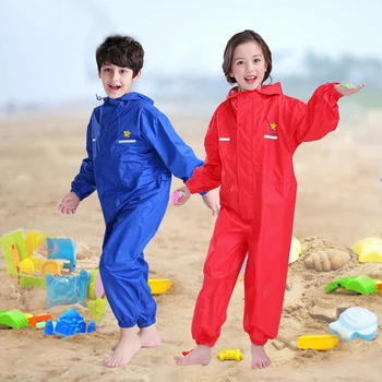 

Outdoor Blue Sets Waterproof Rain Raincoat Children Boys Girls Red Windproof Poncho capa de chuva infantil Kids Rain Coat LZO324
