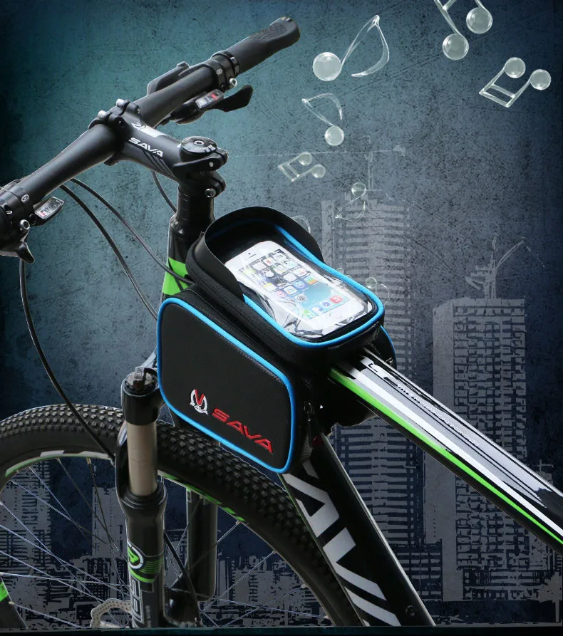 Excellent Front Bicycle Bag Waterproof Cycling Bike Bag Frame bag Cycling Phone bicycle phone  frame bags front frame pannier 4