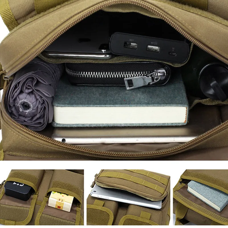  Men Military Tactical Bag Molle Messenger Shoulder Bags Waterproof Male Camouflage Single Belt Sack - 32973380029
