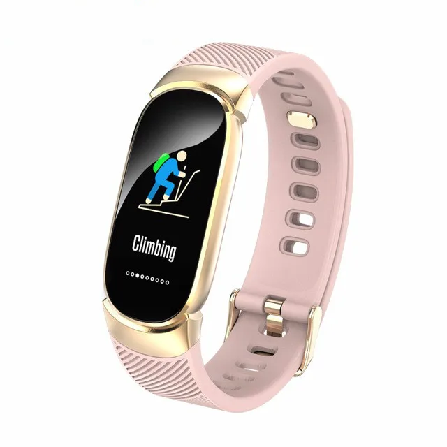 New Sports Waterproof Smart Watch Women Smart Bracelet Band Bluetooth Heart Rate Monitor Fitness Tracker Smartwatch Metal Case