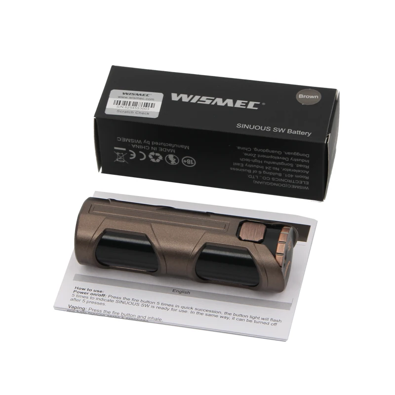 Original WISMEC SINUOUS SW MOD 3000mAh Built-in Battery 50W E-Cigarette Vape MOD Battery Fits ELABO SW Atomizer 038