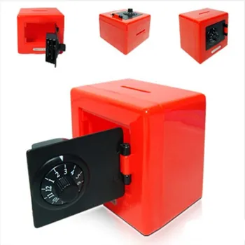 

Creative Mini Safe Box Shape Piggy Bank Money Box Coin Plastic Piggy Bank Children Toy Safe Four Colors Children's Gifts