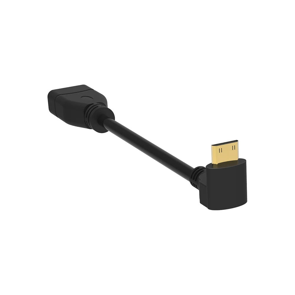 Противоположный правый угол 90 градусов мини HDMI штекер гнездо конвертер адаптер
