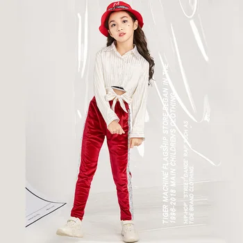 

Children's jazz dance costumes & women's long-sleeved hip-hop costumes women's autumn and winter trends DQL076