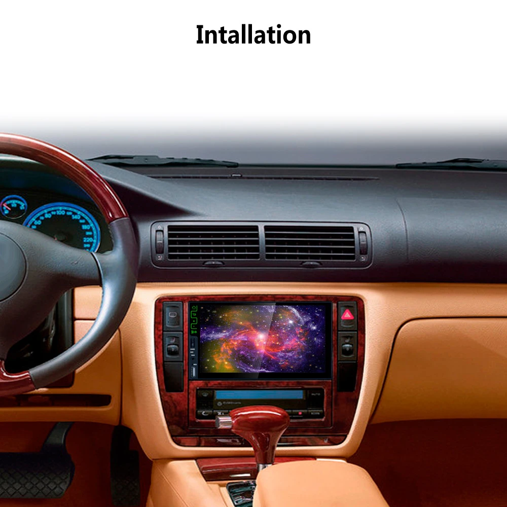 Sale APRICOTCAR 7 "2 Din Touch Screen Car HD MP5 Automatic Audio Stereo Bluetooth FM AUX Player Android5.1 Support GPS 3G Internet 18