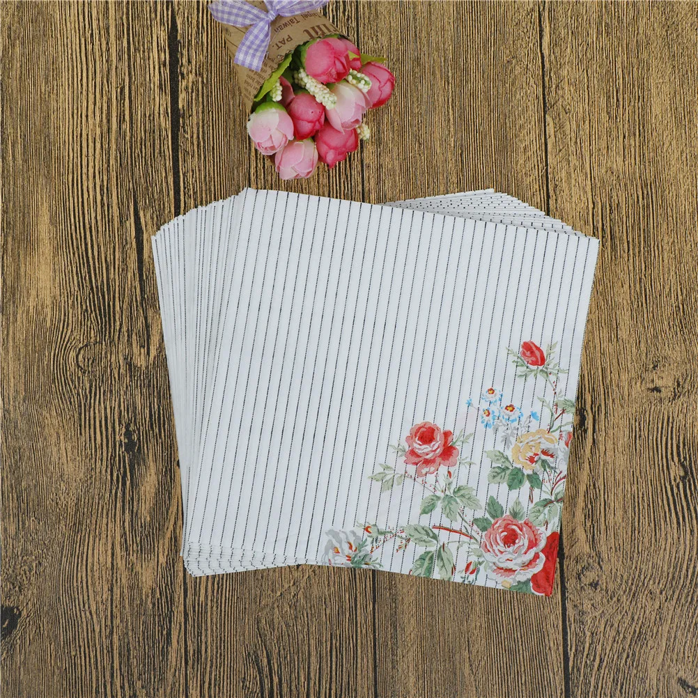 

20pcs/pack/lot Event & Party Supplies Decoration Tissue Decoupage Servilleta Rose Floral Paper Napkin Wholesale