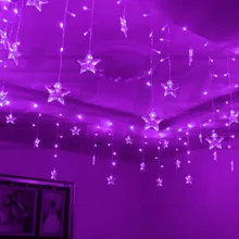 Светодиодный гирлянды Рождество освещения Свадебная вечеринка украшения Люстра 3,5 м 100 светодиодный s 16 p жемчужные звездочки многоцветный