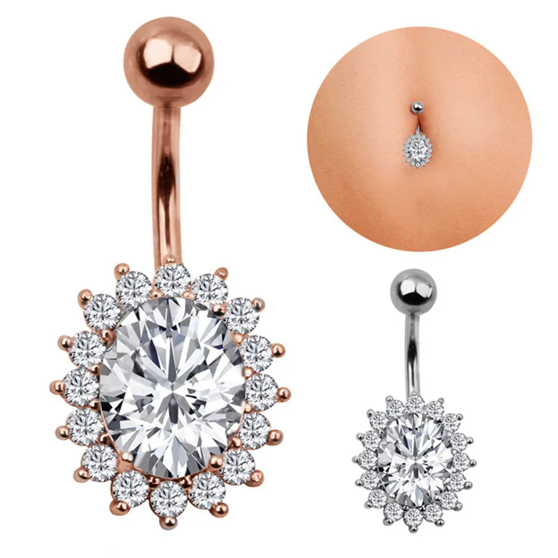 Dangle Navel Belly Button Rings Belly Navel Piercing Surgical Steel