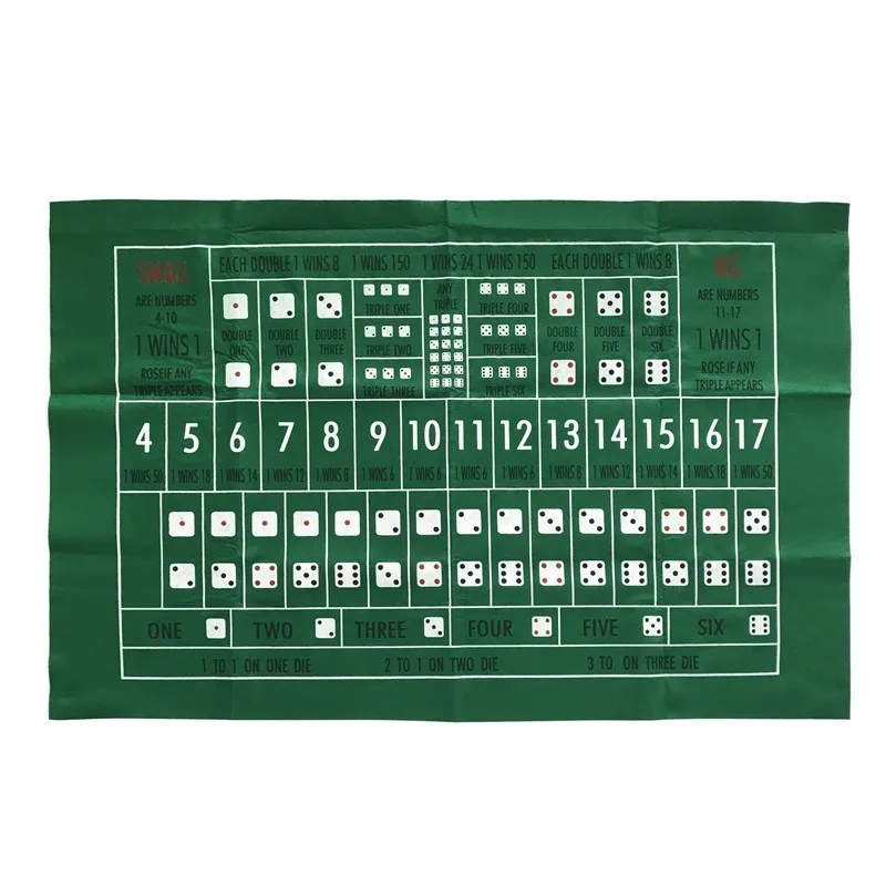 

60*90cm Single Side Playing Table Cloth Baccarat Poker Set Texas Hold'em Poker Layouts Tablecloth Felt Felt Board Entertainment