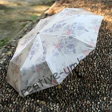 Модный антикоррозийный зонтик, солнцезащитный крем, UPF> 50+, ladies'parasol, 8 ребер, 210 T жемчужная блестящая ткань, сумка зонтик, УФ-защита