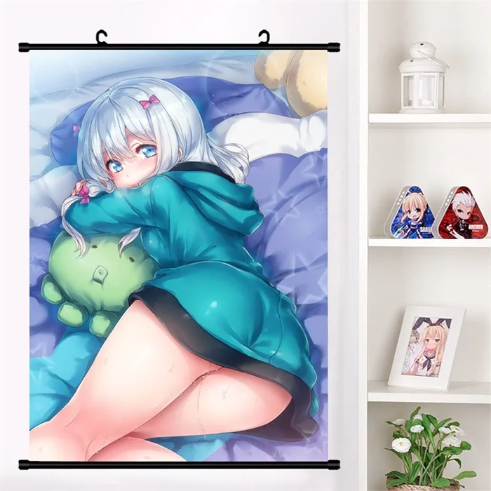 Японского аниме "eromanga-Sensei" Izumi Sagiri милый настенный свиток Фреска плакат Настенные подвесные плакаты коллекция домашнего декора искусство - Цвет: C