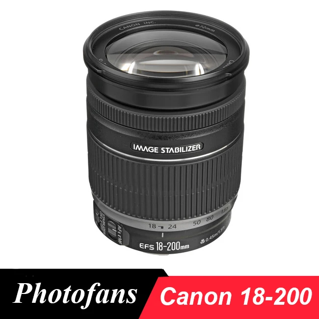 Для зеркальных объективов Canon 18-200 IS объектив EF-S 18-200mm f/3,5-5,6 составляет Объективы для 600D 650D 700D 750D 760D 60D 70D 80D 7D Rebel T3i T4i T5i