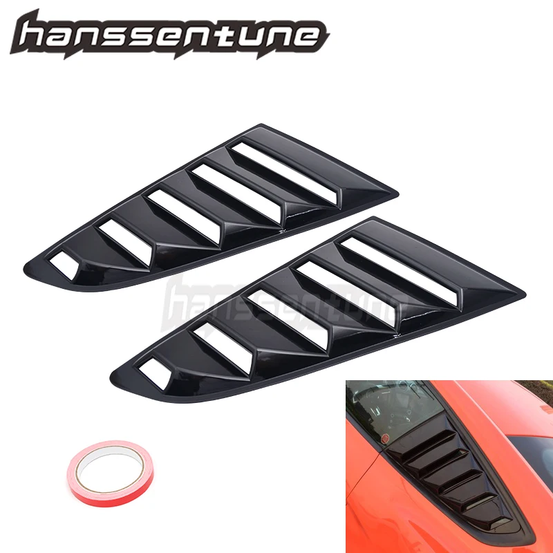 

1 Pair OE Style Side Black Window Louvers Left & Right Side Fits For Mustang 2015-2018