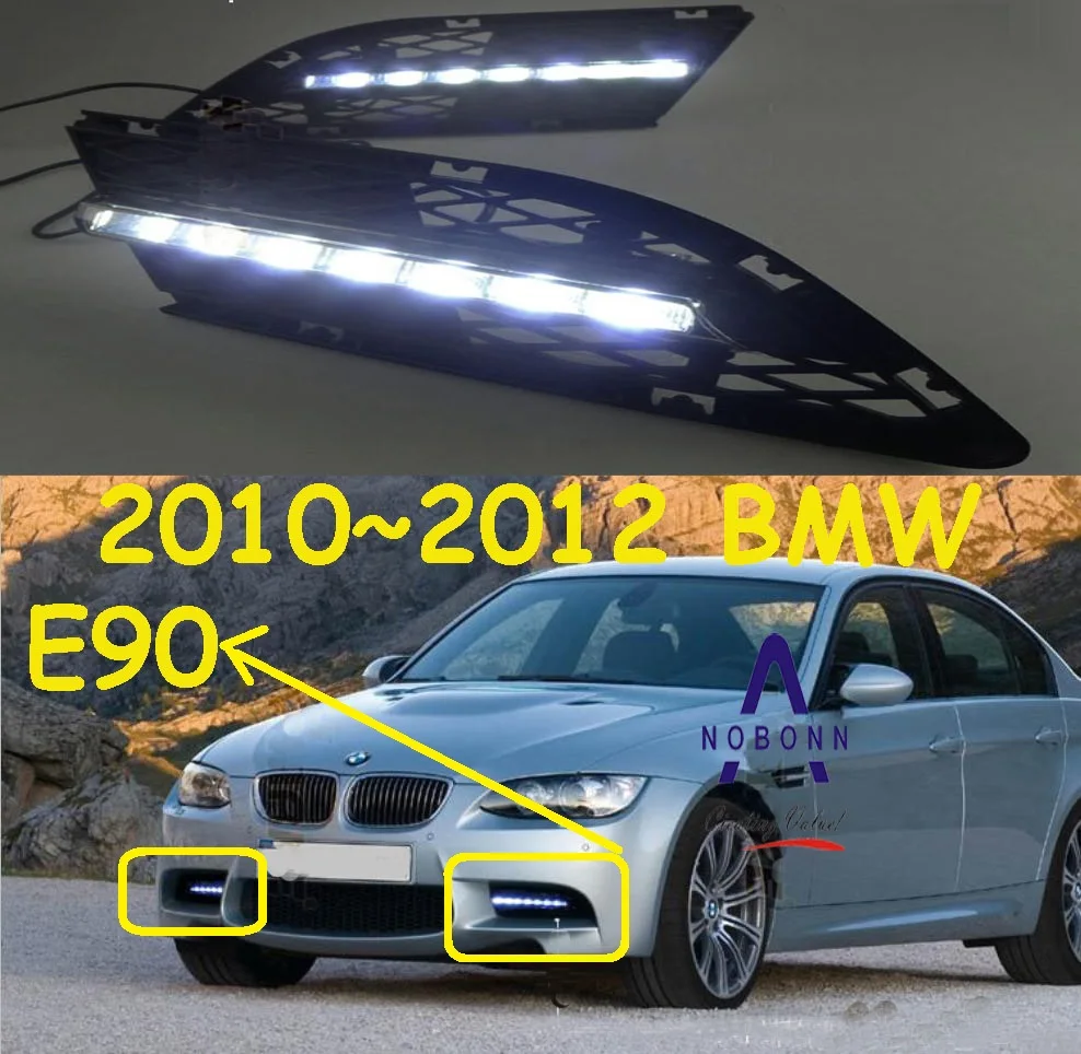 2010~ 2012 год для BMW E90 дневного света 328i 320i 323i 325i 330i автомобильные аксессуары светодиодный DRL фары для BMW E90 противотуманные фары