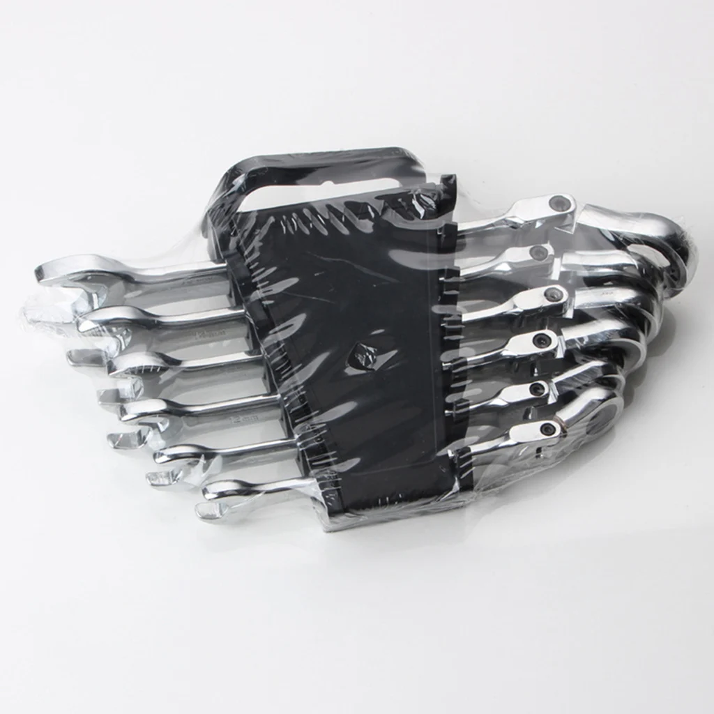 6 Pieces Aluminum Adjustable Combination Wrench Set Open End Wrenches Torque Spanner with Storage K