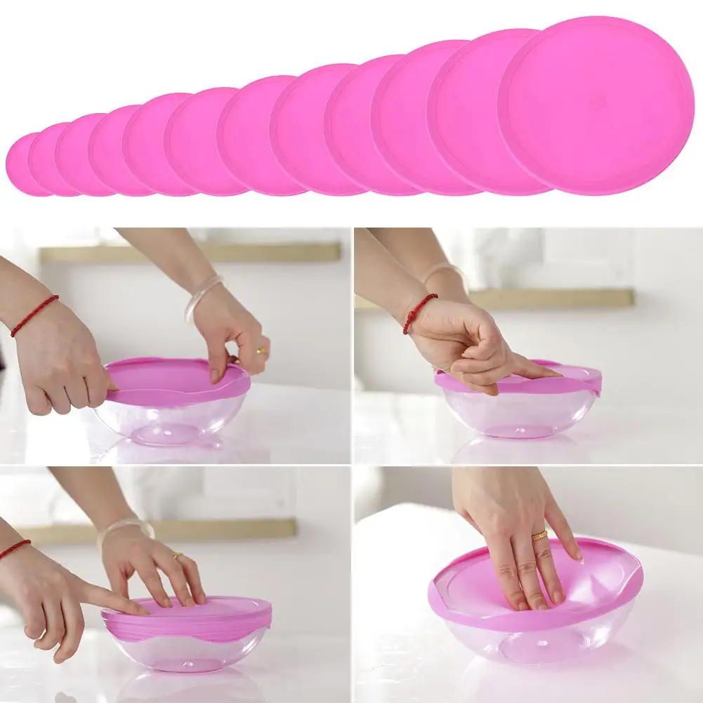 

Food Fresh Cover Sealed Reusable Silicone Vacuum Stretch Lids Saran Wraps Microwave Bowl Cover Cooking Pot Pan Coaster Food Wrap