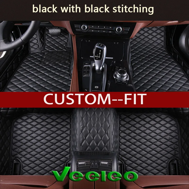 Veeleo 6 Colors Leather Car Floor Mats for BMW 4 Series F36 Gran Coupe