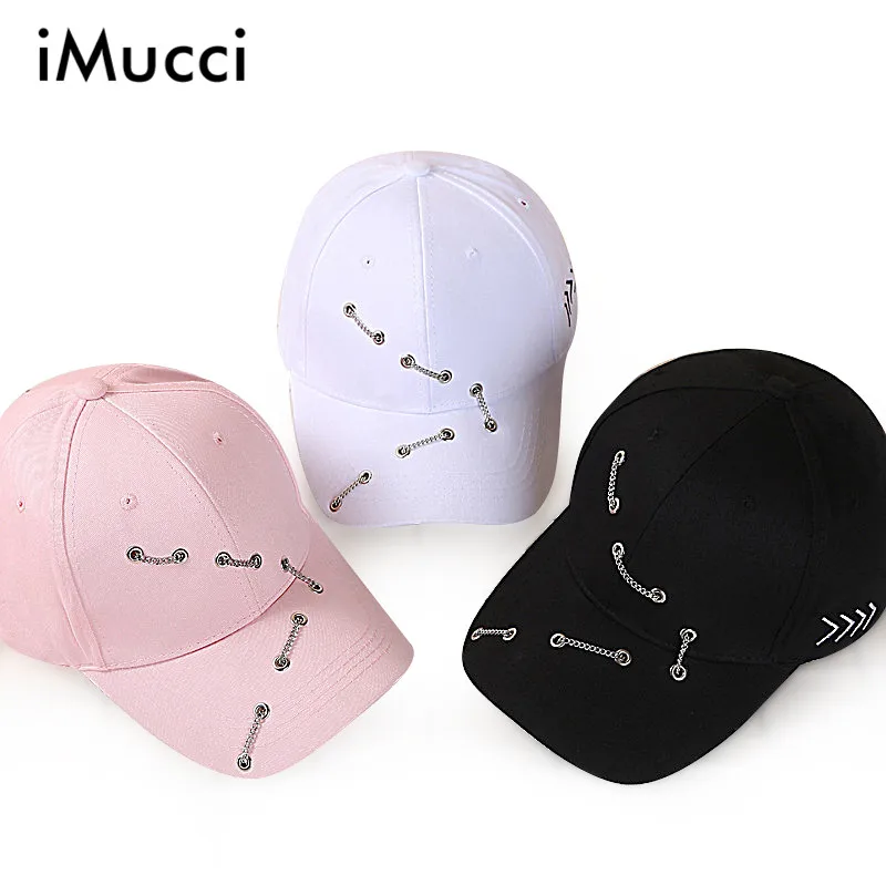 IMucci Black Metal Кольцо Утюг Бейсболки Snapback Регулируемая Повседневная Punk Шапки Рок Стиль Сеть Хип-Хоп Крышка Тени Шляпы