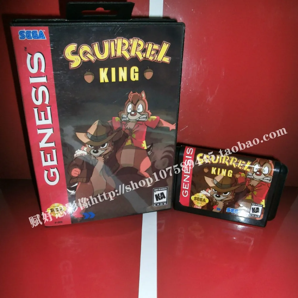 Sega MD игра-белка король с коробкой и руководством для 16 бит Sega MD игра картридж megadrive бытие системы