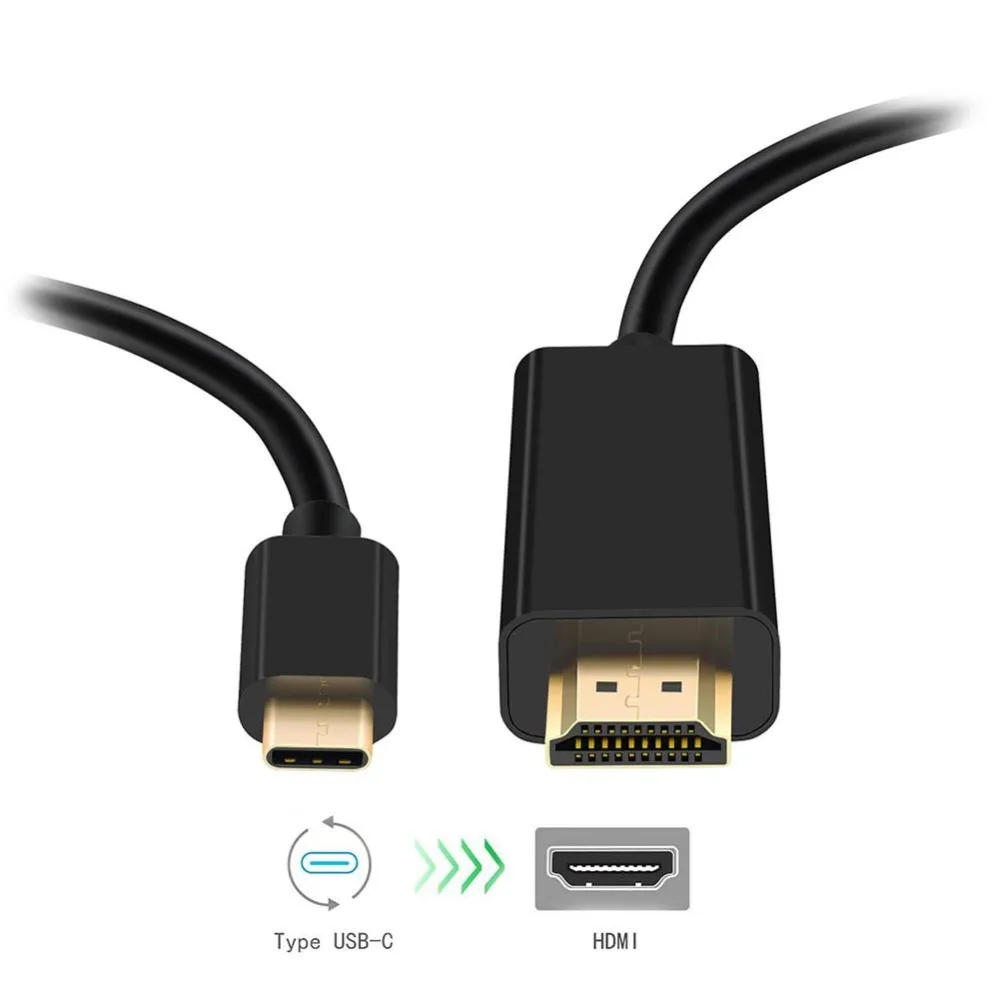 Кабель USB C к HDMI 1,8 M, USB 3,1 type C к 4K HDMI 2,0/1,4 Кабель-адаптер для MacBook Pro для Galaxy Note 8/S8/S8 type C Phone