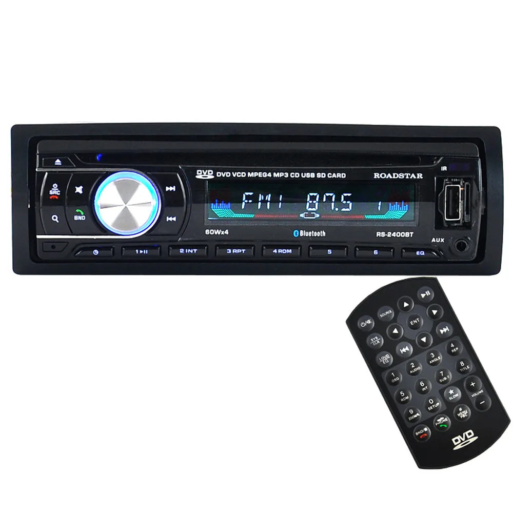 

Hot Single Din Car Bluetooth DVD CD Player Vehicle MP3 Stereo Radio DVD / VCD / CD / CD-R / CD-RW / MP3 / MP4